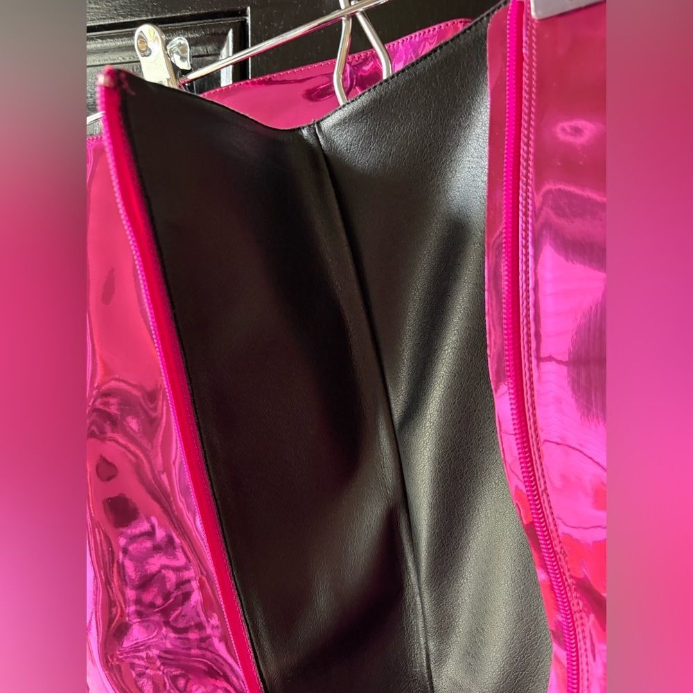 Metallic Pink Patent Leather Tall Stiletto Boots Size 9.5 - Picture 11 of 15